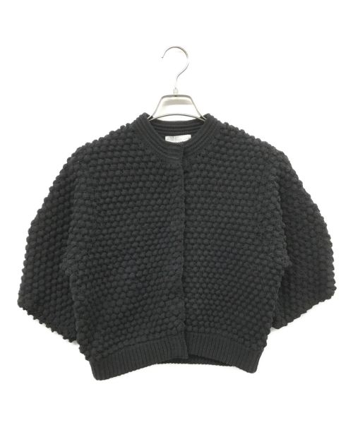 CLANE（クラネ）CLANE (クラネ)  3D DOT HALF SLEEVE KNIT CARDIGAN ハーフスリーブニットカーディガン ブラック サイズ:2 未使用品の古着・服飾アイテム