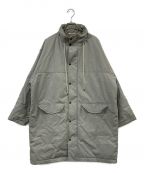 AURALEEオーラリー）の古着「FINX NYLON OX BATTING HOODED COAT フィンクスナイロンオックスバッティングフーデッドコート」｜カーキ