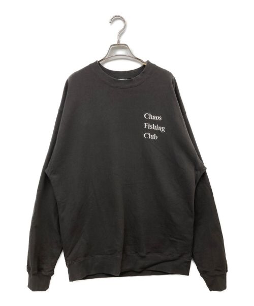 CHAOS FISHING CLUB（カオスフィッシングクラブ）CHAOS FISHING CLUB (カオスフィッシングクラブ) LOGO CREW NECK L/S ブラウン サイズ:Lの古着・服飾アイテム