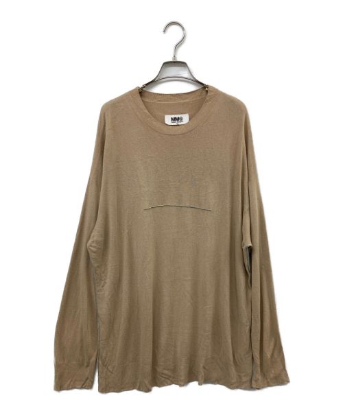 MM6 Maison Margiela（エムエムシックス メゾンマルジェラ）MM6 Maison Margiela (エムエムシックス メゾンマルジェラ) オーバーサイズチュニックニット ベージュ サイズ:Ssの古着・服飾アイテム