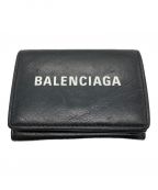 BALENCIAGAバレンシアガ）の古着「レザー3つ折り財布」｜ブラック