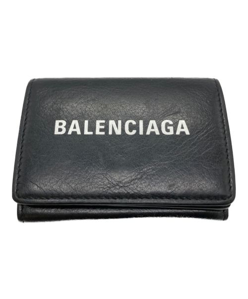 BALENCIAGA（バレンシアガ）BALENCIAGA (バレンシアガ) レザー3つ折り財布 ブラックの古着・服飾アイテム