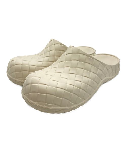 BOTTEGA VENETA（ボッテガベネタ）BOTTEGA VENETA (ボッテガベネタ) イントレチャートスリッポンサンダル ベージュ サイズ:40の古着・服飾アイテム