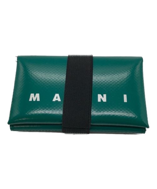 MARNI（マルニ）MARNI (マルニ) ポリエステルロゴコンパクトウォレット グリーン サイズ:表記無しの古着・服飾アイテム