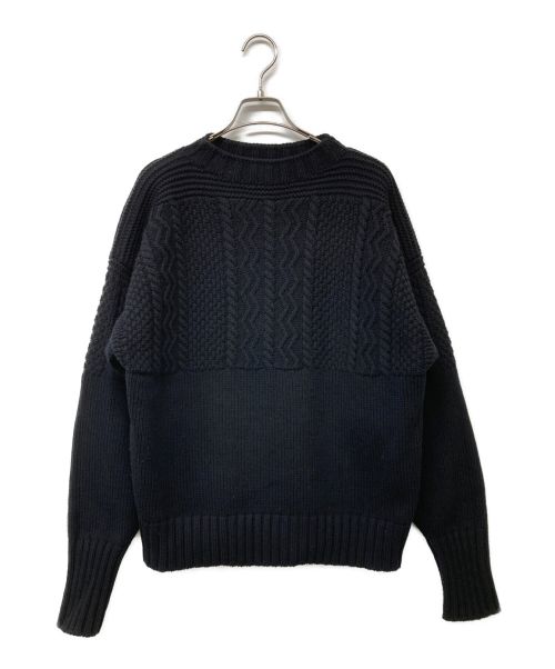 HUM VENT（ヒューベント）HUM VENT (ヒューベント) PISCIS FISHERMAN SWEATER ネイビー サイズ:2の古着・服飾アイテム