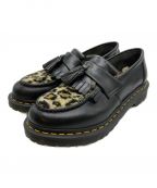 Dr.Martensドクターマーチン）の古着「ADRIAN LEO LEOPARD FUR LINED TASSEL LOAFER」｜ブラック