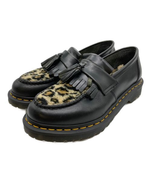 Dr.Martens（ドクターマーチン）Dr.Martens (ドクターマーチン) ADRIAN LEO LEOPARD FUR LINED TASSEL LOAFER ブラック サイズ:27ｃｍの古着・服飾アイテム