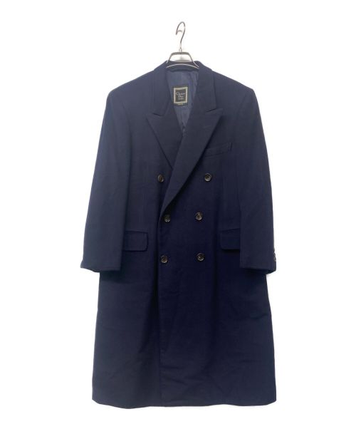 Christian Dior MONSIEUR（クリスチャンディオールムッシュ）Christian Dior MONSIEUR (クリスチャンディオールムッシュ) カシミヤダブルコート カシミヤ100％ ネイビー サイズ:Sの古着・服飾アイテム