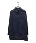 LIMI feuリミフゥ）の古着「C/TWILL PLACKET F HALF FLY F SHIRT」｜ネイビー