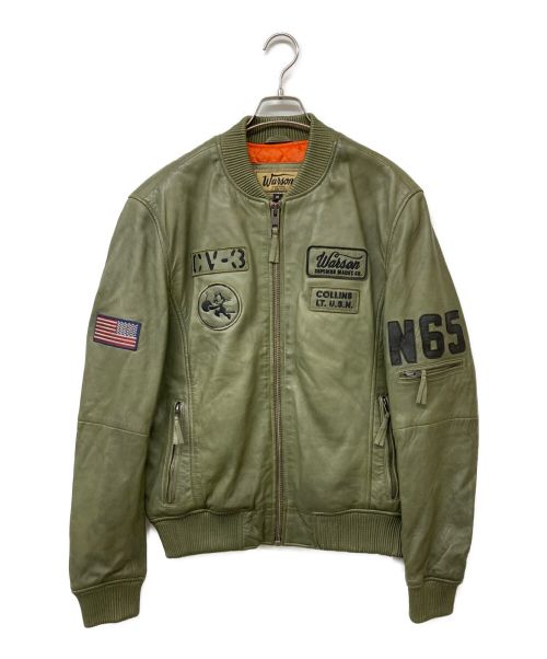 Warson Motors（ワーソンモータース）Warson Motors (ワーソンモータース) US NAVY パイロットジャケット カーキ サイズ:Mの古着・服飾アイテム