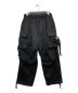 Name.（ネーム）の古着「21AW POLYESTER KERSEY ERROR FIT CARGO EASY PANTS イージーワイドカーゴパンツ」｜ブラック