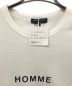 中古・古着 COMME des GARCONS HOMME (コムデギャルソン オム) 綿度詰天竺ロゴプリントTシャツ ホワイト サイズ:L 未使用品：9800円