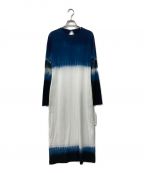 Mame Kurogouchiマメクロゴウチ）の古着「Shibori Tie-Dyed Cotton Jersey Dress」｜ブルー×ホワイト