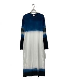 Mame Kurogouchi（マメクロゴウチ）の古着「Shibori Tie-Dyed Cotton Jersey Dress」｜ブルー×ホワイト