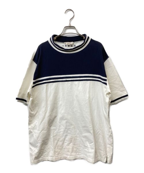 MARNI（マルニ）MARNI (マルニ) 切替Tシャツ ホワイト×ネイビー サイズ:48の古着・服飾アイテム