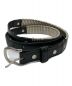 JOHN LAWRENCE SULLIVAN (ジョンローレンスサリバン) LEATHER PIN BUCKLE BELT シルバー×ブラック：9800円