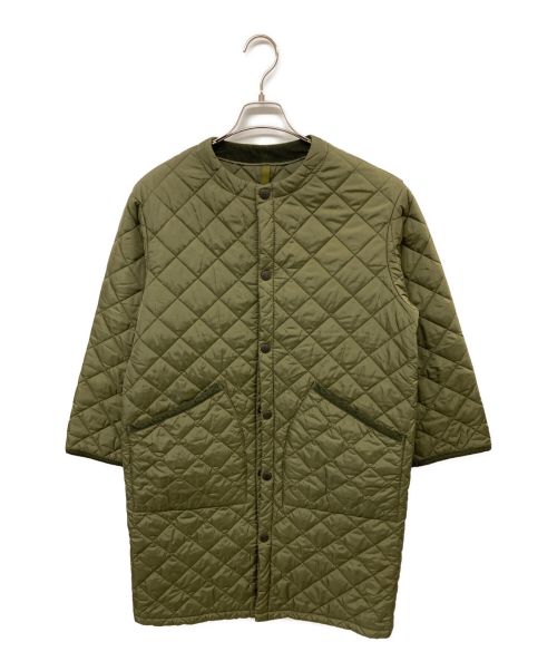 Barbour（バブアー）Barbour (バブアー) QUILTED NO COLLAR COAT オリーブ サイズ:10の古着・服飾アイテム