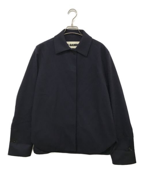 JIL SANDER（ジルサンダー）JIL SANDER (ジルサンダー) 比翼ウールジャケット ネイビー サイズ:36の古着・服飾アイテム