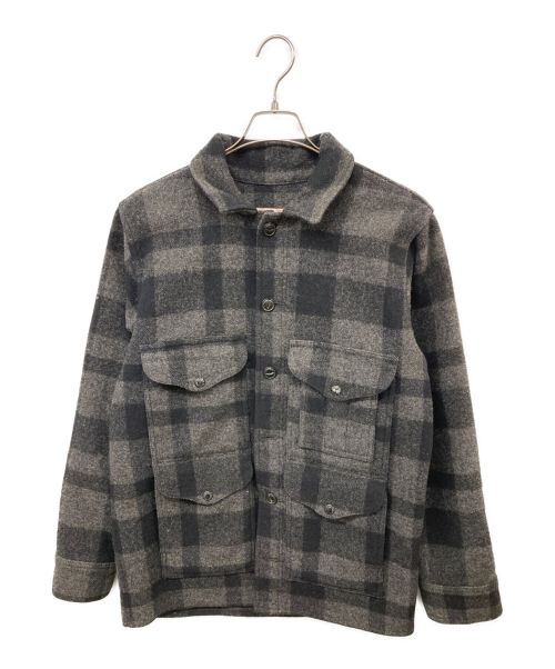 FILSON GARMENT（フィルソン ガーメント）FILSON GARMENT (フィルソンガーメント) マッキーノウールクルーザージャケット グレー×ブラック サイズ:38の古着・服飾アイテム