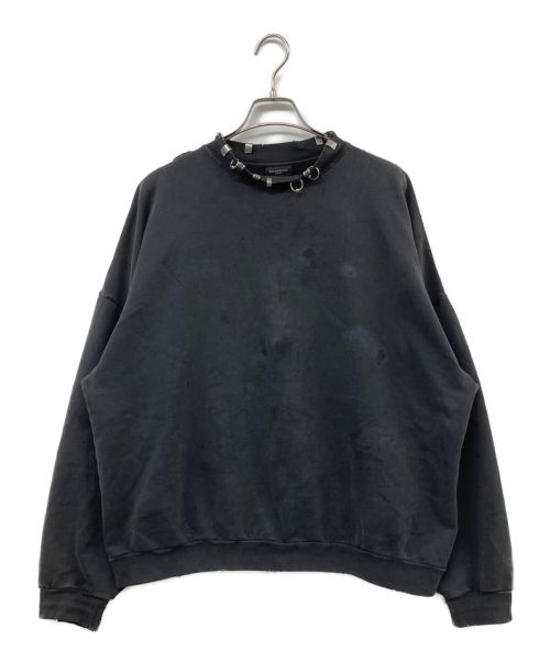 BALENCIAGA（バレンシアガ）BALENCIAGA (バレンシアガ) 23AW PIERCED ROUND ピアスカットソー グレー サイズ:Ｌの古着・服飾アイテム