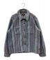 stussy（ステューシー）の古着「Stripe Sherpa Shirt」｜ブルー