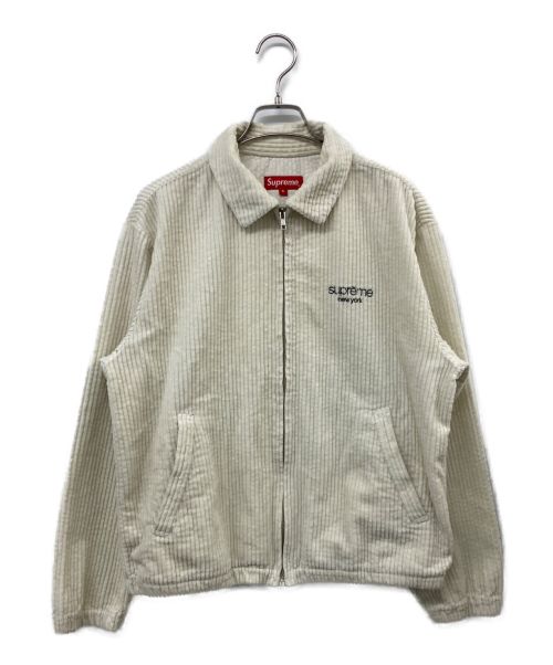 SUPREME（シュプリーム）SUPREME (シュプリーム) Wide Wale Corduroy Harrington Jacket クラシックロゴコーデュロイジャケット ホワイト サイズ:Sの古着・服飾アイテム