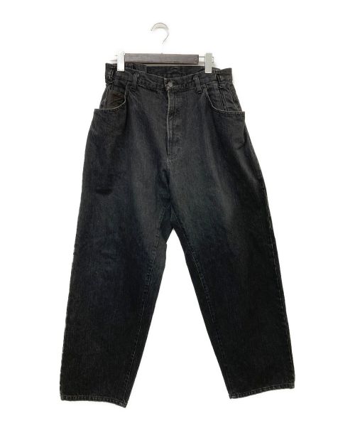 stein（シュタイン）stein (シュタイン) EX WIDE HOOKED DENIM JEANS ワイドデニムパンツ ブラック サイズ:SIZE Freeの古着・服飾アイテム