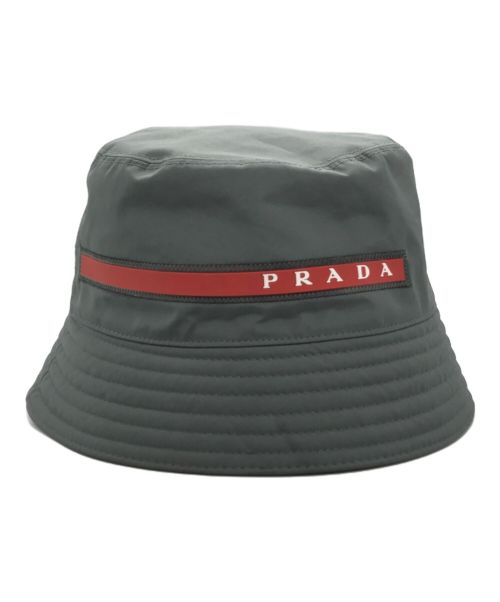 PRADA SPORTS（プラダスポーツ）PRADA SPORTS (プラダスポーツ) ナイロンロゴハット グリーン サイズ:Lの古着・服飾アイテム