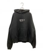 TIGHTBOOTH PRODUCTION×FRAGMENT DESIGNタイトブースプロダクション×フラグメントデザイン）の古着「50-50 HOODIE」｜ブラック