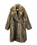 rabanne×H&Mラバンヌ×エイチアンドエム）の古着「23AW Fuzzy Coat」｜ベージュ