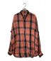 JOHN LAWRENCE SULLIVAN（ジョンローレンスサリバン）の古着「CHECKED CUPRA REGULAR COLLAR SHIRT」｜レッド