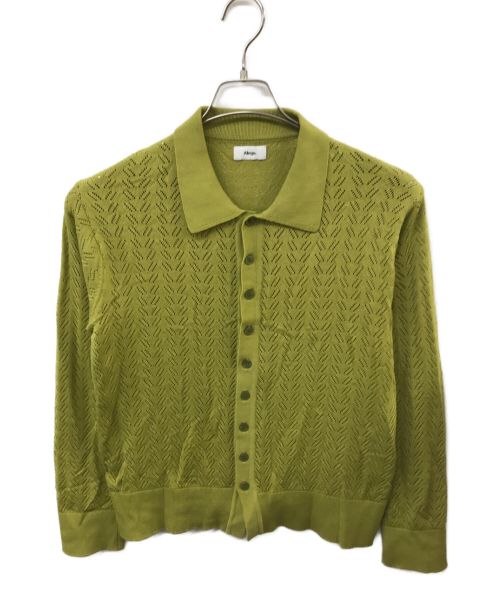 ALLEGE（アレッジ）ALLEGE (アレッジ) OPENWORK CARDIGAN オープンワークカーディガン イエロー サイズ:2の古着・服飾アイテム