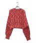 MAISON SPECIAL（メゾンスペシャル）の古着「Splashed Pattern Knit Wear　ローゲージニット」｜レッド