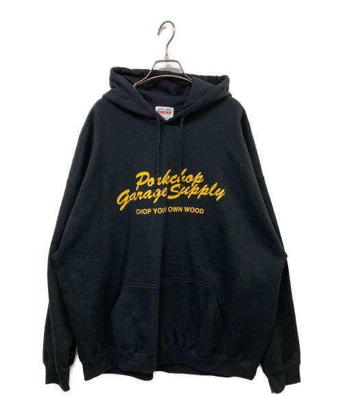 PorkChop（ポークチョップ）PORKCHOP (ポークチョップ) 22AW FULL SCRIPT HOODIE ブラック サイズ:XLの古着・服飾アイテム