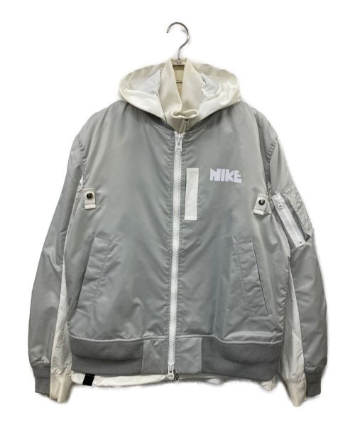 NIKE（ナイキ）NIKE (ナイキ) sacai (サカイ) NRG LAYERED JKT グレー×ホワイト サイズ:XLの古着・服飾アイテム