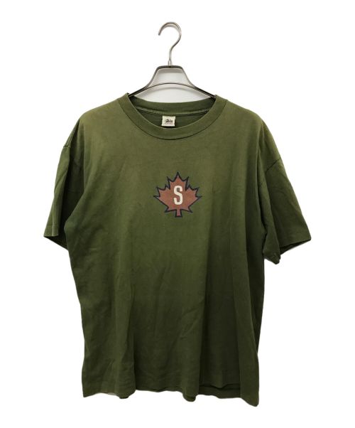 stussy（ステューシー）stussy (ステューシー) 90's バックロゴTee カーキ サイズ:XLの古着・服飾アイテム