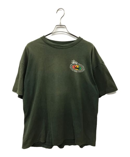 stussy（ステューシー）stussy (ステューシー) 90's クラウンロゴTee カーキ サイズ:XLの古着・服飾アイテム