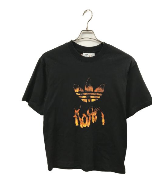 adidas（アディダス）adidas (アディダス) Korn Graphic T-Shirt ブラック サイズ:Ｍの古着・服飾アイテム