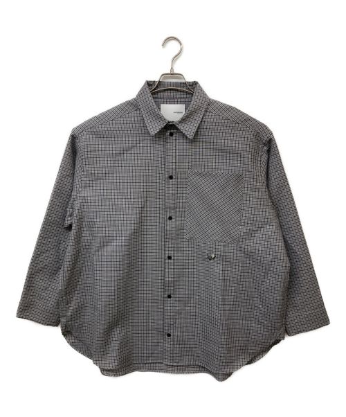 yoshio kubo（ヨシオクボ）yoshio kubo (ヨシオクボ) POISON IVY CHECK SHIRT ポイズンアイビーチェックシャツ グレー サイズ:2の古着・服飾アイテム