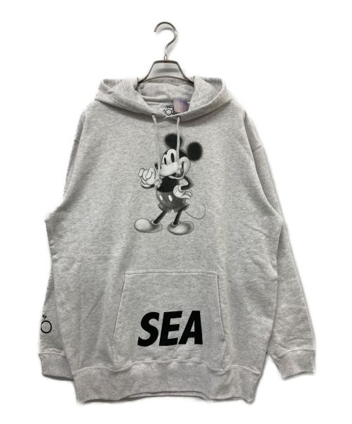 WIND AND SEA（ウィンド アンド シー）WIND AND SEA (ウィンダンシー) DISNEY (ディズニー) MICKEY MOUSE HOODIE グレー サイズ:ＸＬ 未使用品の古着・服飾アイテム