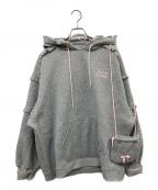 CRAMMYクラミー）の古着「UneUne big hoodie (mini kincyaku set)」｜グレー