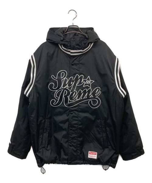 SUPREME（シュプリーム）SUPREME (シュプリーム) MITCHELL & NESS (ミッチェルアンドネス) 22SS Quilted Sport Jacket 中綿ジャケット ブラック サイズ:Ｌの古着・服飾アイテム