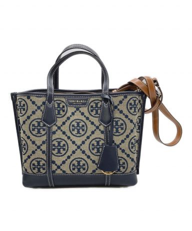 中古・古着通販】TORY BURCH (トリーバーチ) ペリーT モノグラムスモールショルダーバッグ ネイビー｜ブランド・古着通販  トレファク公式【TREFAC FASHION】スマホサイト