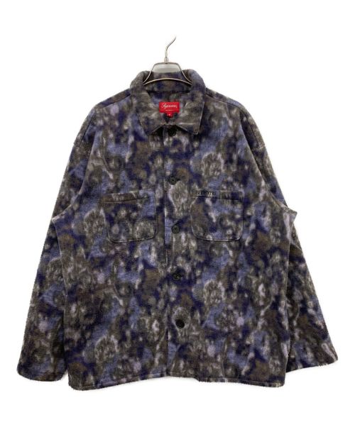 SUPREME（シュプリーム）Supreme (シュプリーム)  21FW Paisley Fleece Shirt パープル×ブラウン サイズ:Mの古着・服飾アイテム