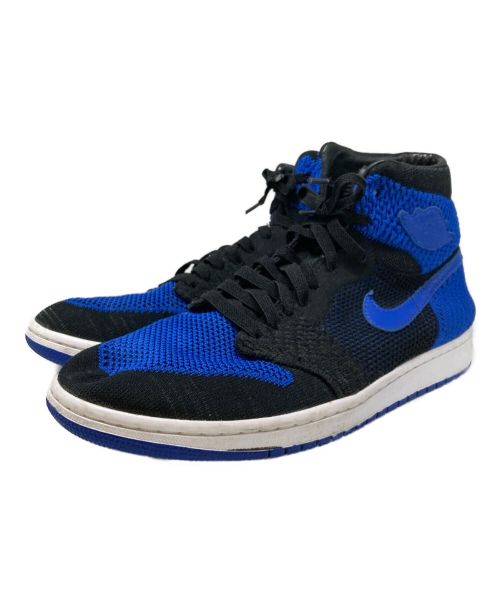 NIKE（ナイキ）NIKE (ナイキ) AIR JORDAN 1 RETRO HI FLYKNIT ブラック×ブルー サイズ:28.5ｃｍの古着・服飾アイテム