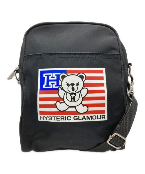 Hysteric Glamour（ヒステリックグラマー）Hysteric Glamour (ヒステリックグラマー) BEAR FLAG クロスボディバッグ ブラックの古着・服飾アイテム