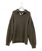 Name.ネーム）の古着「MOHAIR SKIPPER PULL OVER」｜カーキ