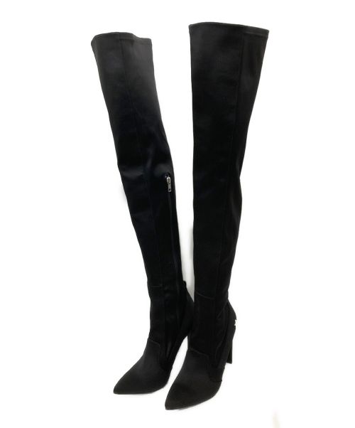 YELLO（イエロー）YELLO (イエロー) ESPRESSO LOW HEEL LONG BOOTS ブラック サイズ:Ｌの古着・服飾アイテム