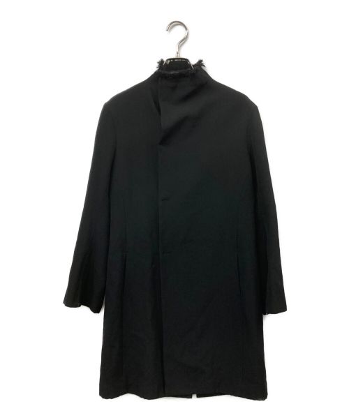 Yohji Yamamoto FEMME（ヨウジヤマモトファム）Yohji Yamamoto FEMME (ヨウジヤマモトファム) スタンドカラーコート ブラック サイズ:1の古着・服飾アイテム