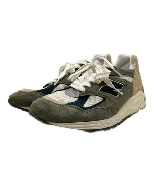 NEW BALANCE（ニューバランス）NEW BALANCE (ニューバランス) ローカットスニーカー オリーブ×ベージュ サイズ:27ｃｍの古着・服飾アイテム